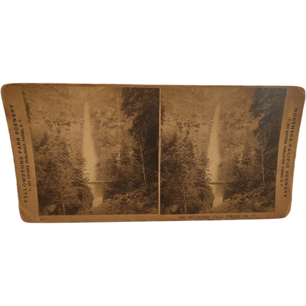Antique F Jay Haynes Stereoview Multnomah Falls Oregon Northern Pacific Scenery